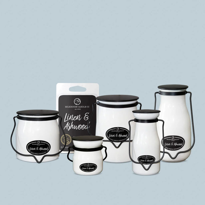 Milkhouse Candle Co. Linen & Ashwood 5 oz. Cream Jar