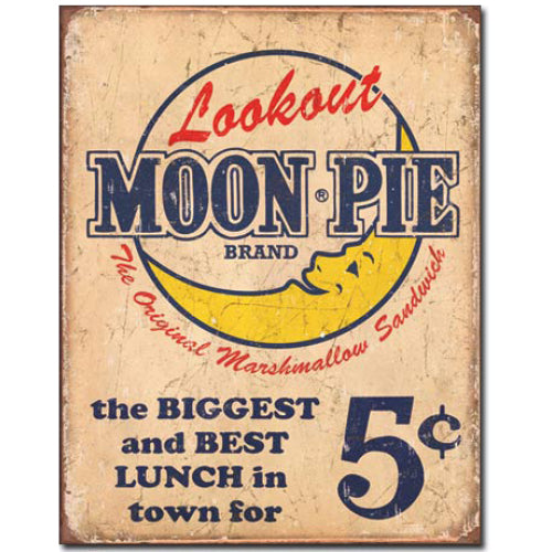 "Moon Pie" Tin Sign