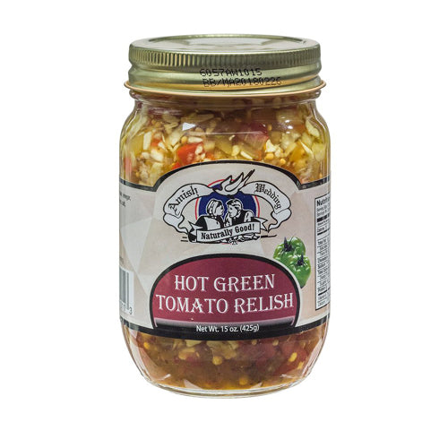 Amish Wedding Hot Green Tomato Relish (15oz)
