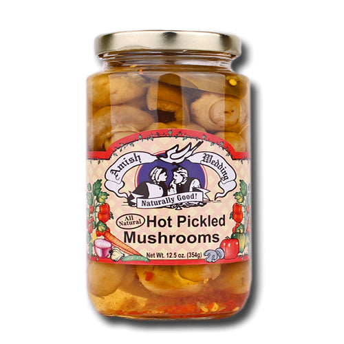Amish Wedding Hot Pickled Mushrooms