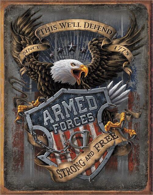 "Armed Forces' Tin Sign