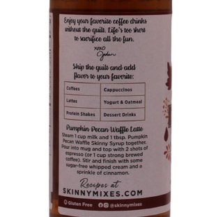 Jordan's Skinny Syrups Pumpkin Pecan Waffle, Sugar Free Flavoring Syrup, 25.4 Fl Ounce
