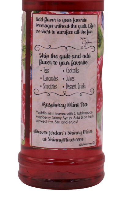 Jordan's Skinny Syrups Raspberry, Sugar Free Flavoring Syrup, 25.4 Fl Ounce