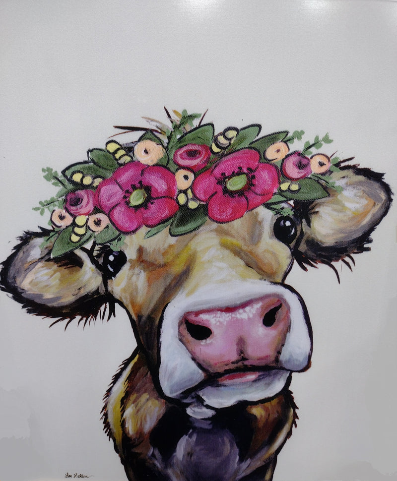 "Hazel the Cow" Tin Sign