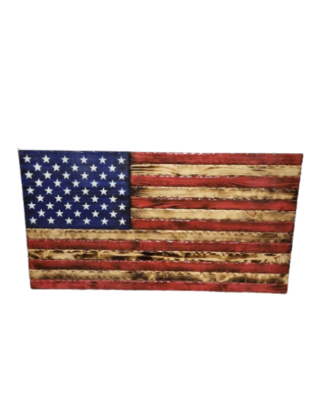 Wooden United States Flag