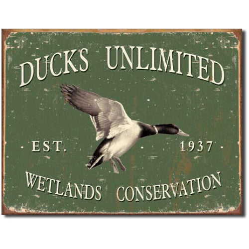 "Ducks Unlimited" Tin Sign