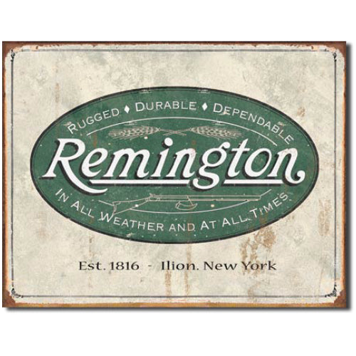"Remington Logo" Tin Sign