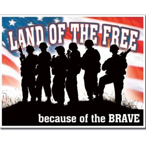 "Land of the Free" Tin Sign
