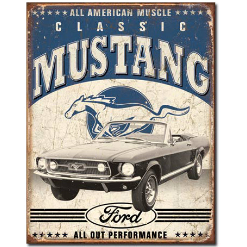 "Classic Mustang" Tin Sign