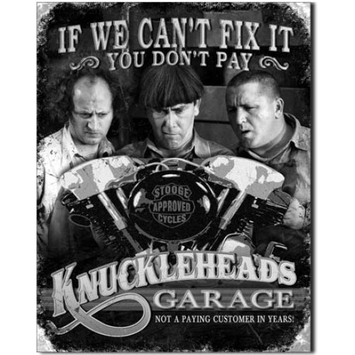 "Stooges - Knuckleheads" Tin Sign