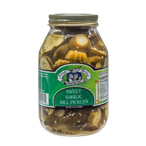 Amish Wedding Sweet Garlic Dill Pickles (32 oz)