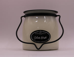 Milkhouse Candle Co. Silver Birch  16 oz. Butter Jar